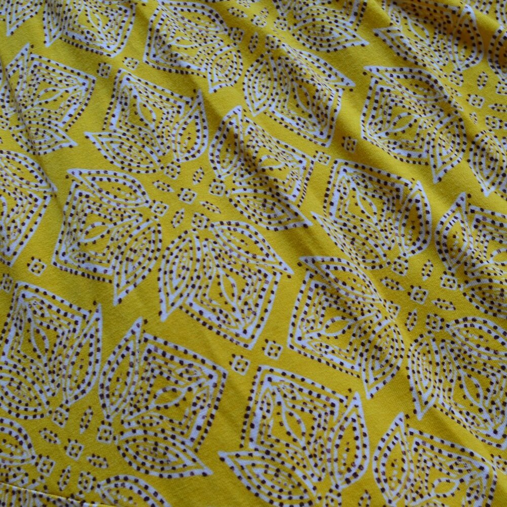 Maeve Yellow Patterned High-Low Dress - Picture 12 of 12